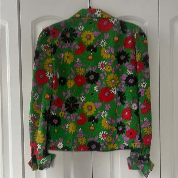 Vintage Green Floral Women's Blazer/Jacket - Picture 5 of 8